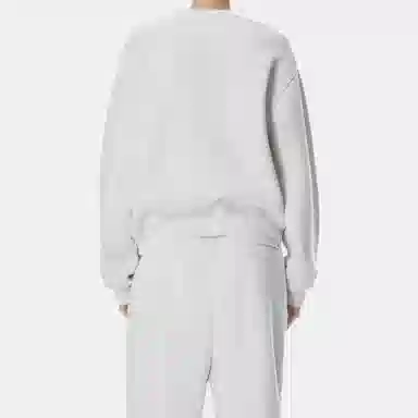Alexander Wang SS25 Distressed Logo Sweatshirt Off-White