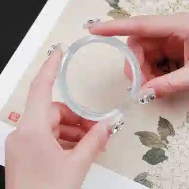 悠笙 新中式国潮风 白月光美人镯 轻奢高冷感 猫眼石 手镯 女款