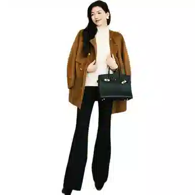 美洋 双面呢围巾冬季大衣 女款