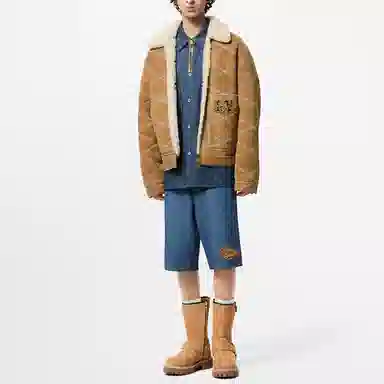 Louis Vuitton FW24 Logo Embroidered Denim Shorts