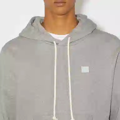 Acne Studios Drawstring Hoodie Light Grey