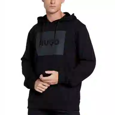 HUGO BOSS Logo Hoodie Black