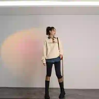 美洋 宽松字母印花卫衣 女款