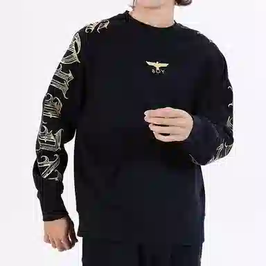 Boy London FW22 Gold Eagle Crewneck Sweatshirt Black
