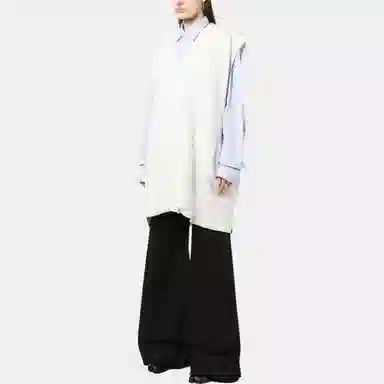 MM6 Maison Margiela V-Neck Sleeveless Sweater White