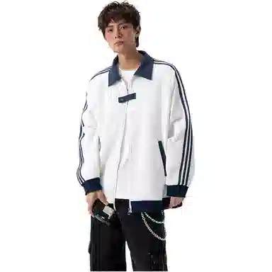 悍戈 美式重磅潮流拼接撞色大码情侣棒球服休闲时尚卫衣 男女同款
