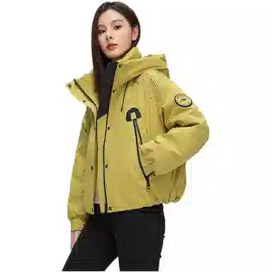 鸭鸭 秋冬 设计感时尚百搭保暖面包羽绒服 短款 女款