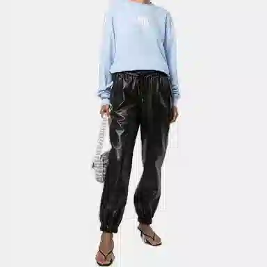 Alexander Wang Logo Long Sleeve T-Shirt Blue