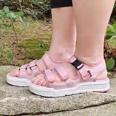 探路者 圆头舒适 沙滩凉鞋 女款 粉色