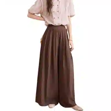 谜秀 百搭气质简约优雅宽松休闲裤 女款