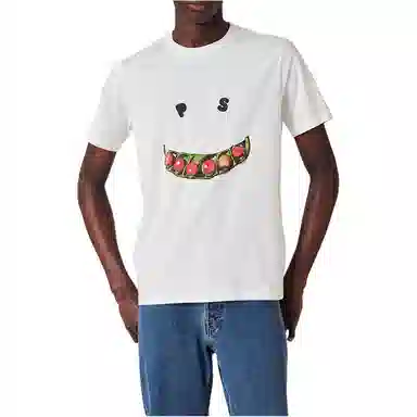 Paul Smith SS24 Graphic Crewneck T-Shirt White