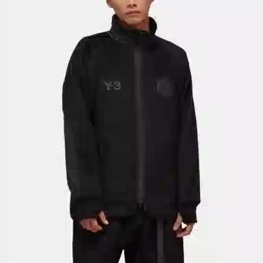 Y-3 FW22 Logo Patch Fleece Jacket Black