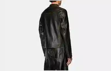 DIESEL OVAL D LOGO Brown Jacket