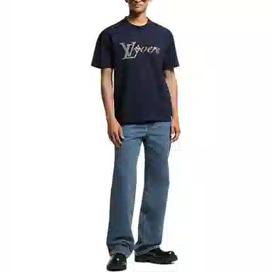 Louis Vuitton FW24 Logo T-Shirt Navy