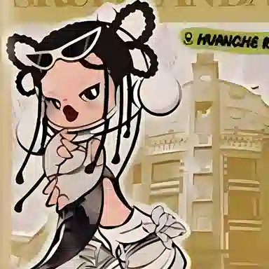 POP MART Skullpanda Huanghe Rd. Fridge Magnet