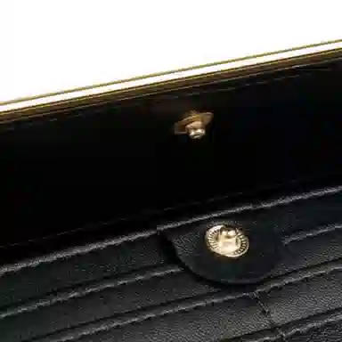 歌若拉 三折多卡位 经典十字纹牛皮 长款钱夹钱包 女款 多色