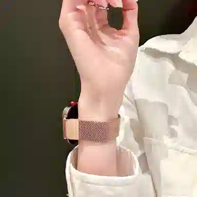 拓玛斯 华为适用 手表表带 不锈钢材质 一体米兰尼斯磁吸百搭  夏天必备男女通用