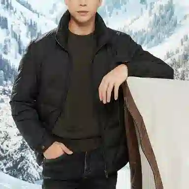 古鲨 潮流立领商务高端外套羽绒服 男款