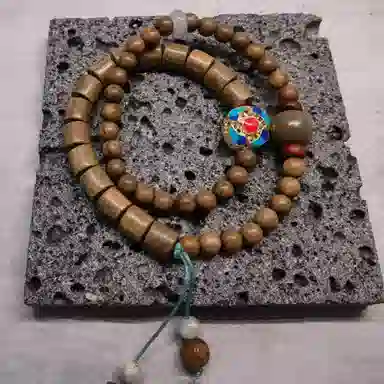 卓禹 前景泰来 绿檀多圈文玩珠串 新中式国潮手饰 绿檀 手串 男女同款情侣款