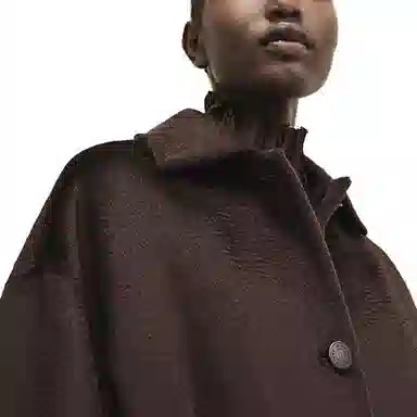 Hermes SS23 Single-Breasted Coat Brown