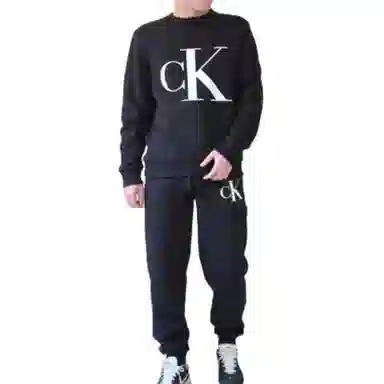 Calvin Klein Logo Crewneck Sweatshirt Black