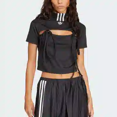 adidas originals Top RIBBON CUT OUT CROP T