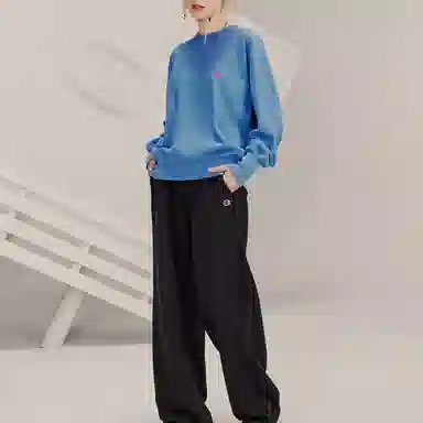 Champion FW23 Women'S Micro Stretch C-Logo Crewneck Sweatshirt