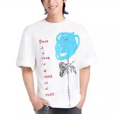 Lanvin Poeme Rose Print Tee