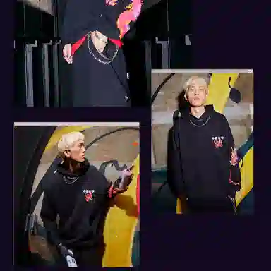 Li-Ning Logo Hoodie Black