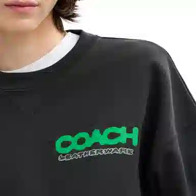 COACH FW25 Letter Pattern Crewneck Sweatshirt