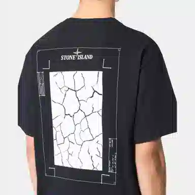 Stone Island Logo Back Print T-Shirt Black