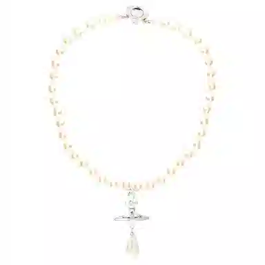 Vivienne Westwood One Row Pearl Drop Choker
