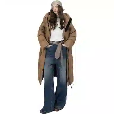 鸭鸭 长款保暖极寒加厚羽绒服 男女同款