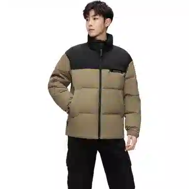 鸭鸭 休闲保暖面包服基础百搭短款加厚立领运动羽绒服 男款