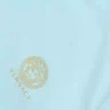 Versace Logo Print T-Shirt Light Blue