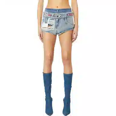 DIESEL OVAL-D Denim Shorts