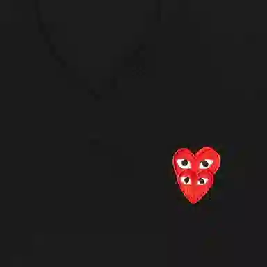 CDG Play V-Neck Sweater Black