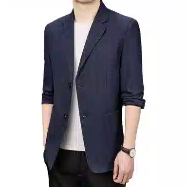 老爷车 男装春秋季格子拼色经典时尚奢华立体设计商务外套西装 男款