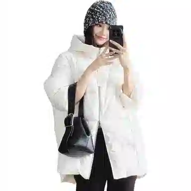 美洋 奶泡鹅绒防泼水面包羽绒服 女款