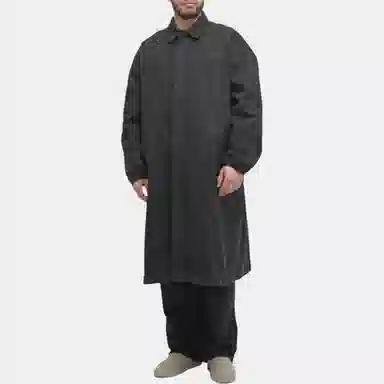 Fear of God Essentials Car Coat Overdye Black Denim
