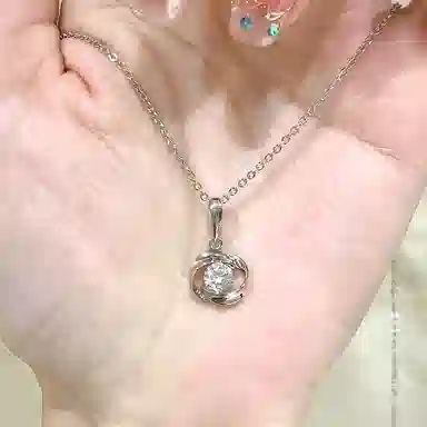 金杰福 幸运四叶草高级感气质优雅 锆石 项链 女款 礼盒