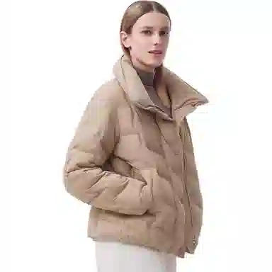 坦博尔 鹅绒无缝直充简约立领羽绒服 女款