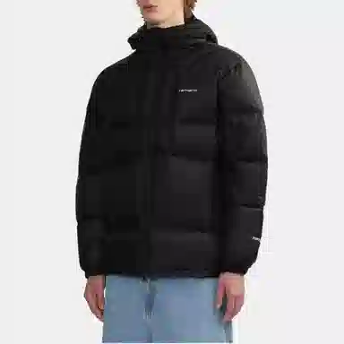 Carhartt WIP Logo Embroidered Down Jacket Black