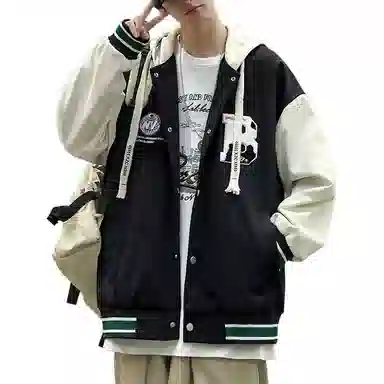 国际米兰足球俱乐部  撞色拼接假两件连帽单排扣棒球服 男女同款