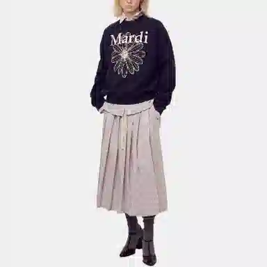 MARDI MERCREDI FW25 SWEATSHIRT FLOWERMARDI_NAVY PALEPINK