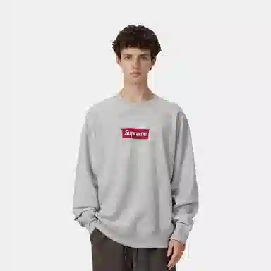 Supreme FW18 Box Logo Crewneck Ash Grey