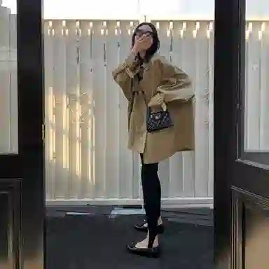 周淼 高腰修身纯色简约休闲裤 女款 黑色