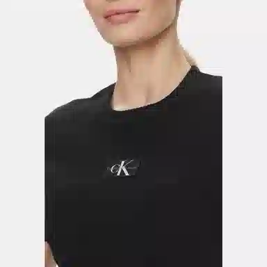 Calvin Klein Logo Print Crew Neck T-Shirt Black