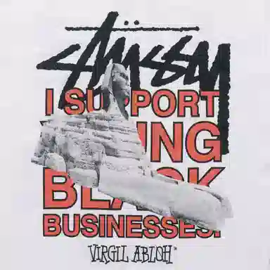 Stussy x OFF-WHITE Virgil Abloh World Tour T-Shirt White