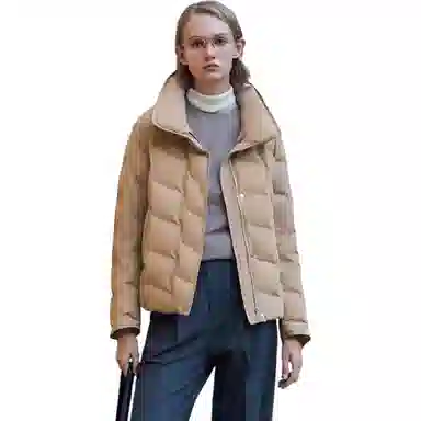 坦博尔 鹅绒无缝直充简约立领羽绒服 女款